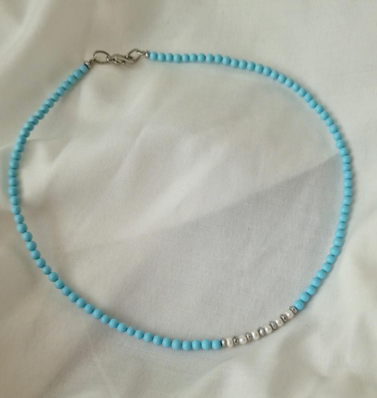 Collana turchese e perle