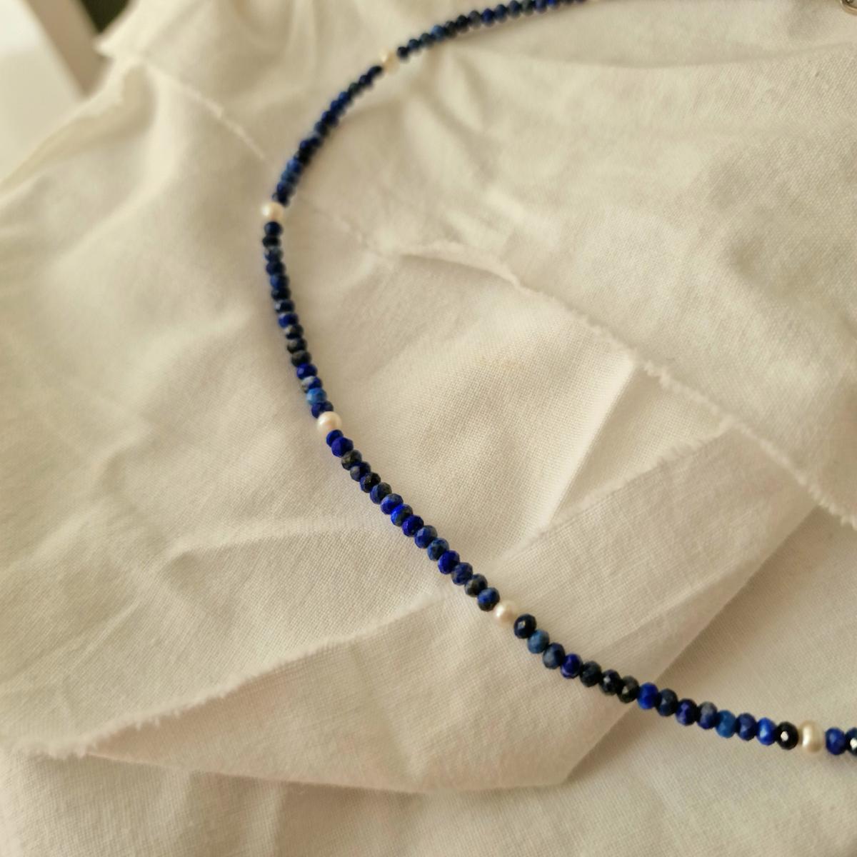 Collana lapislazzuli e perle