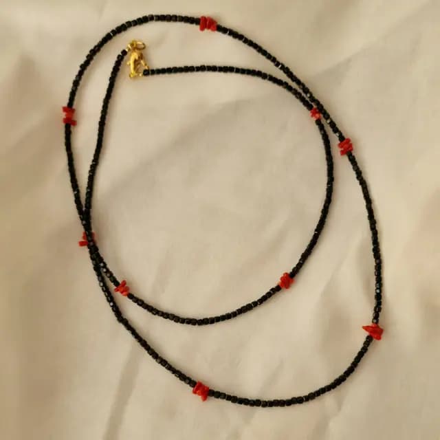 Collana lunga tormalina e corallo — foto 2