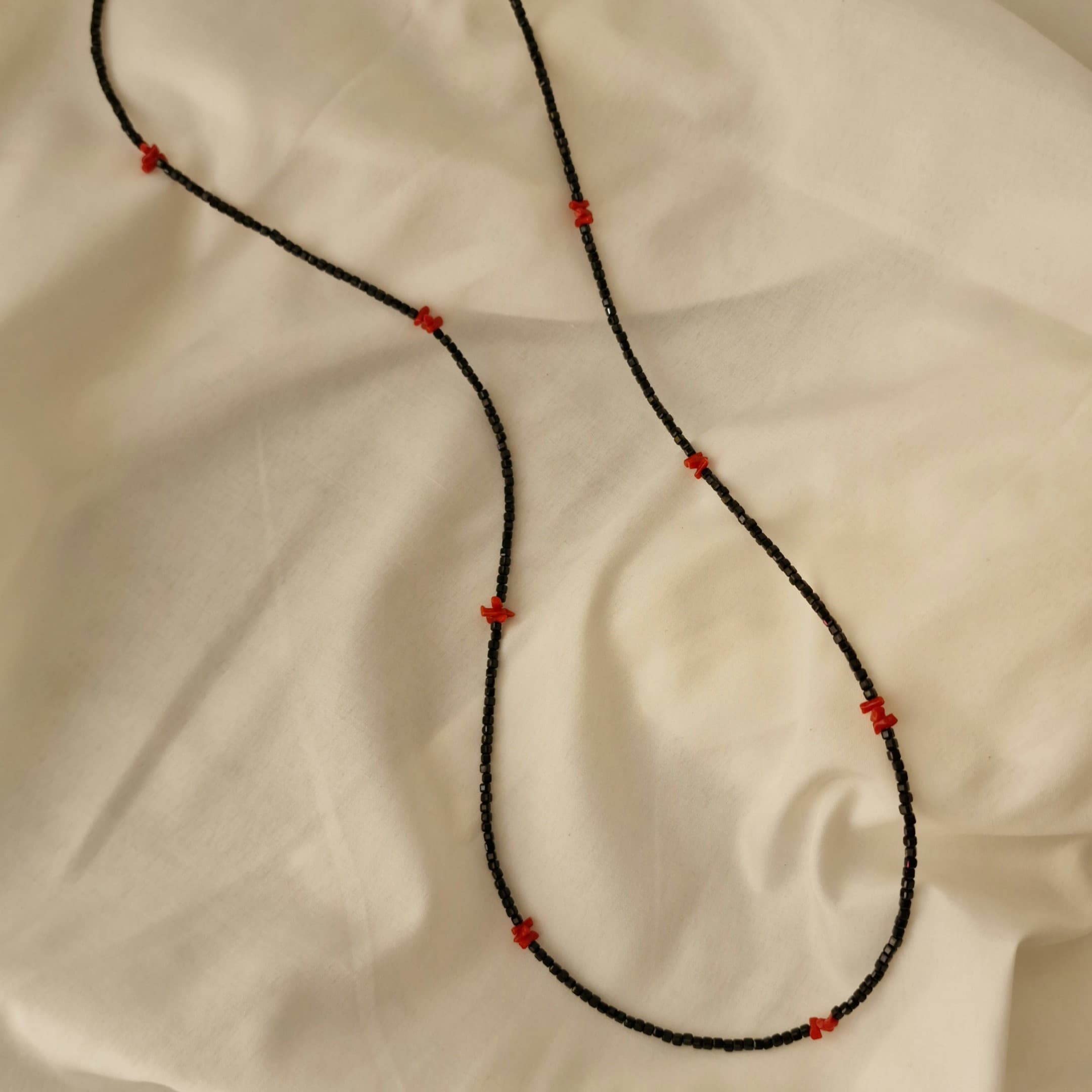 Collana lunga tormalina e corallo — foto 4