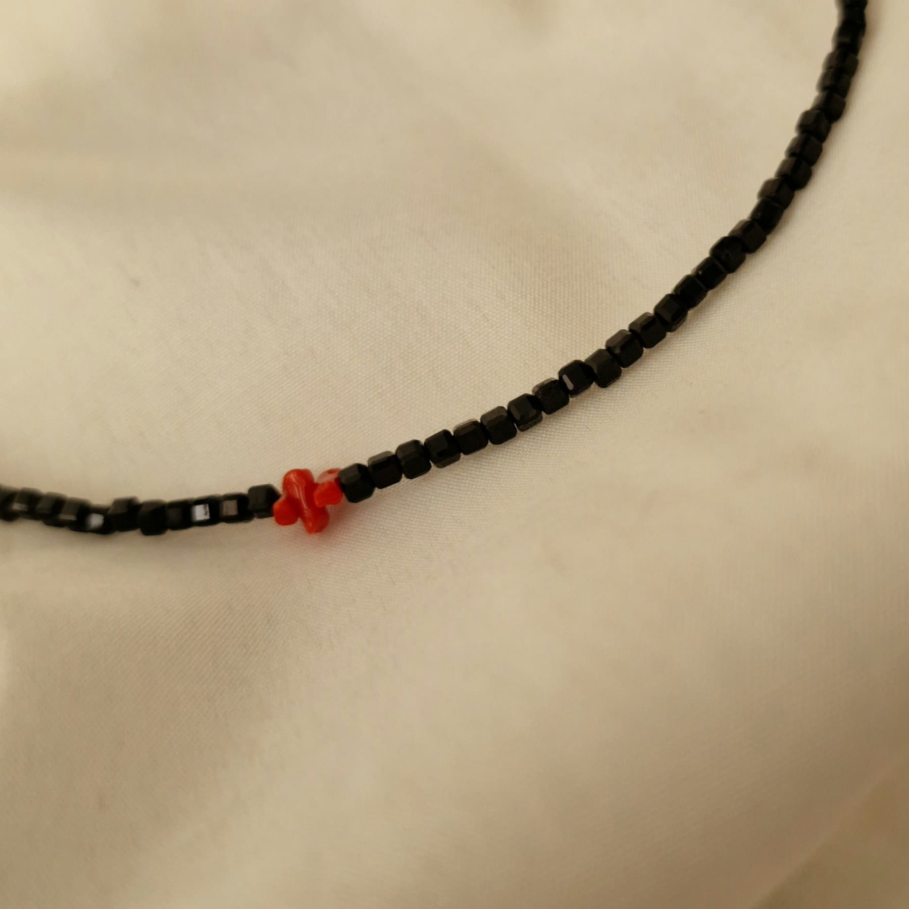 Collana lunga tormalina e corallo — foto 5