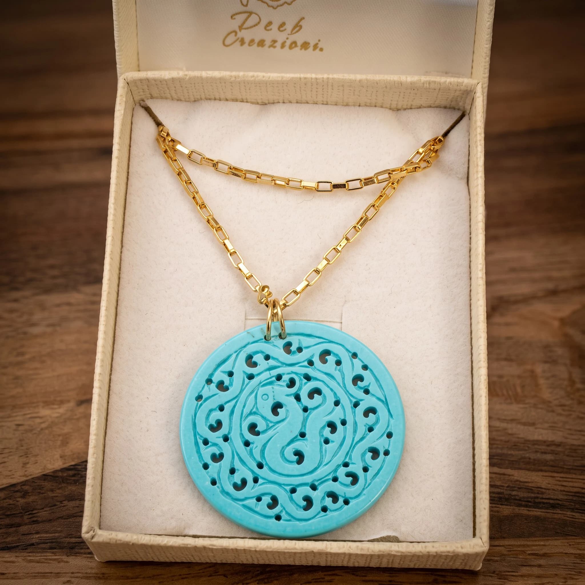 Collana con medaglione in turchese — foto 2