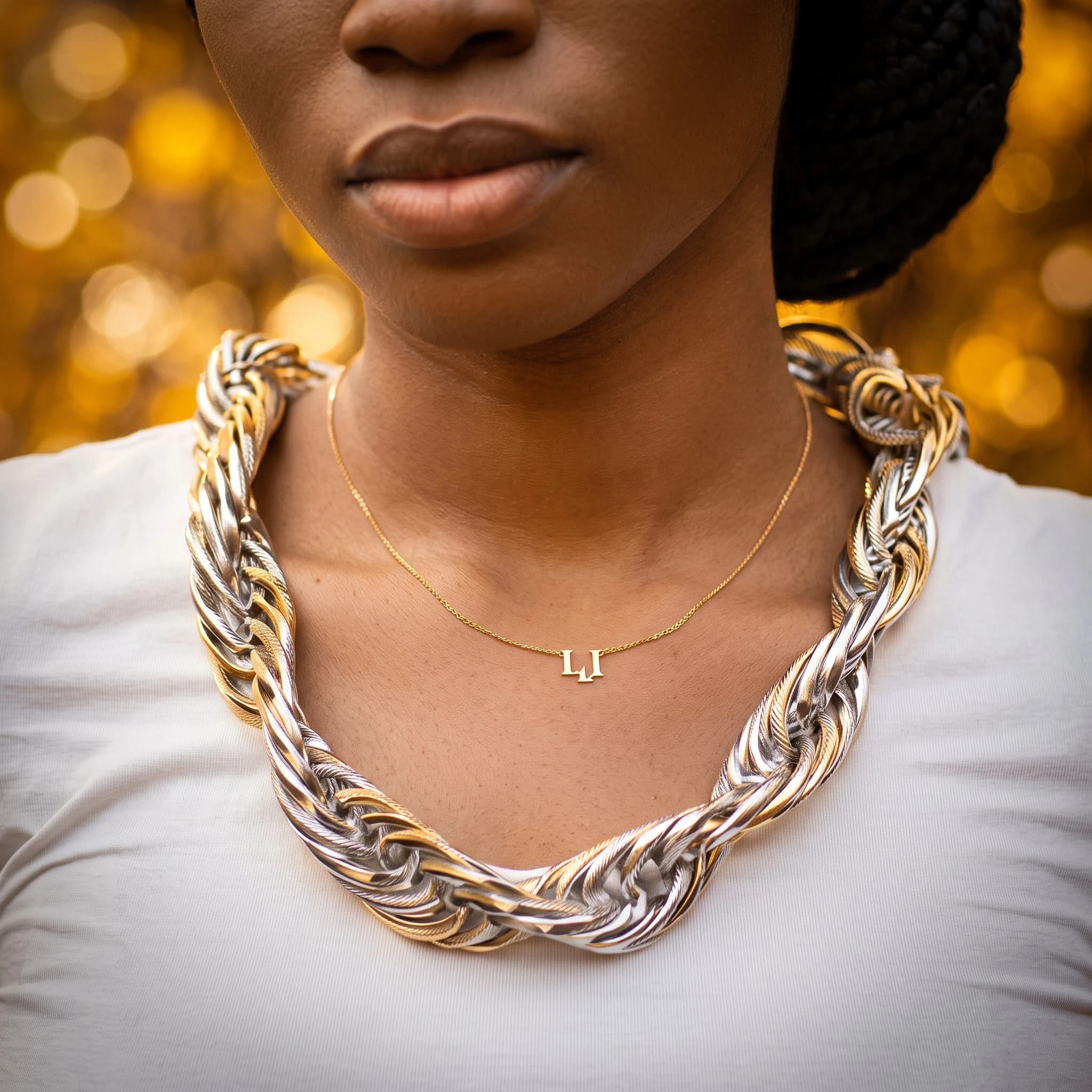 Semplicità Distinta: Collana A Catena In Alluminio — foto 5
