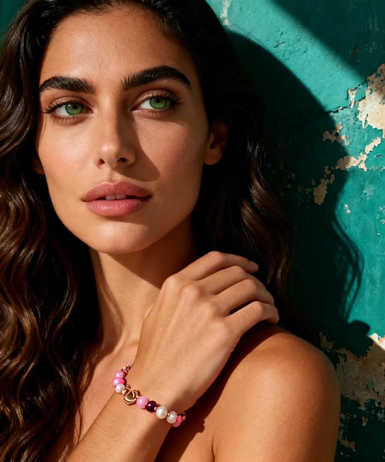 Bracciale perle, quarzo e ematite rosa — foto 1