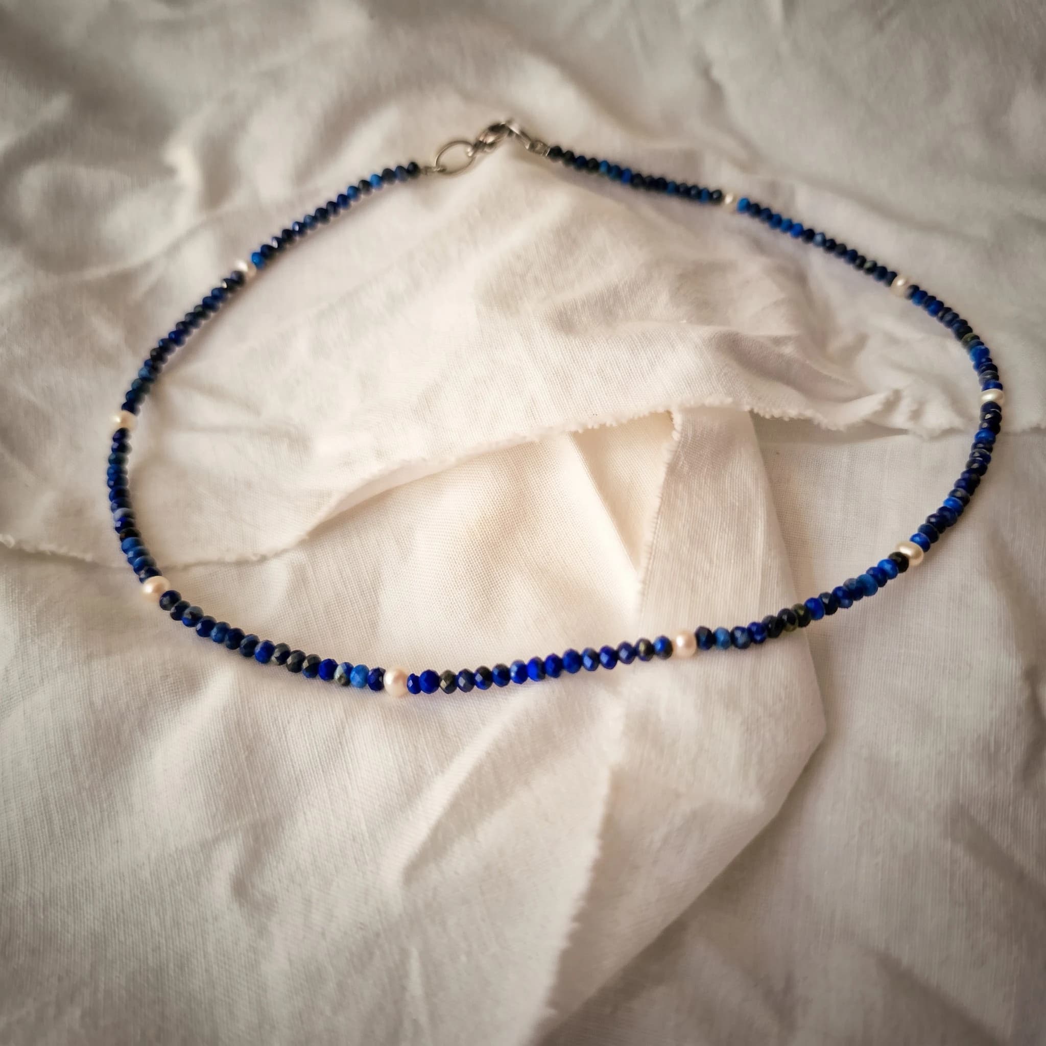 Collana lapislazzuli e perle — foto 2